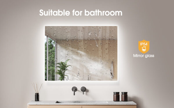 FAR Infrared Mirror Heater Anti-fog Bathroom LED Heating Mirror 450w 600x800 - Image 2