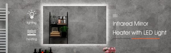 FAR Infrared Mirror Heater Anti-fog Bathroom LED Heating Mirror 700w 1200x1200 - Image 3